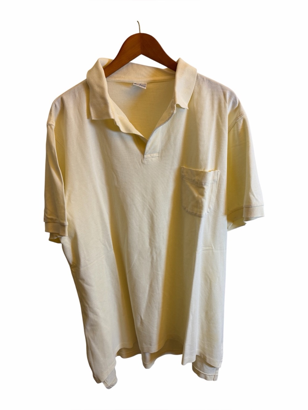 Vintage Trimingham’s The Sun Beater Bermuda Polo Shirt XL Ivory 100% Cotton